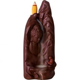 Backflow Burner - Meditating Buddha (3.75"D)