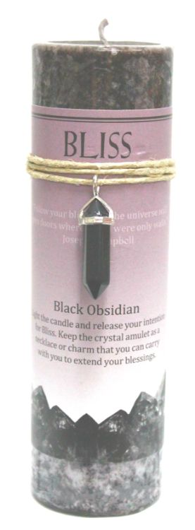 Bliss Pillar w/Black Obsidian