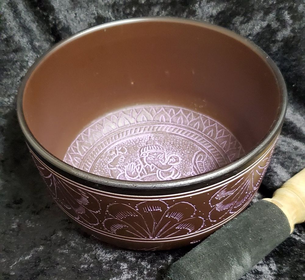 Singing Bowl-Brown/Purple 6.5"