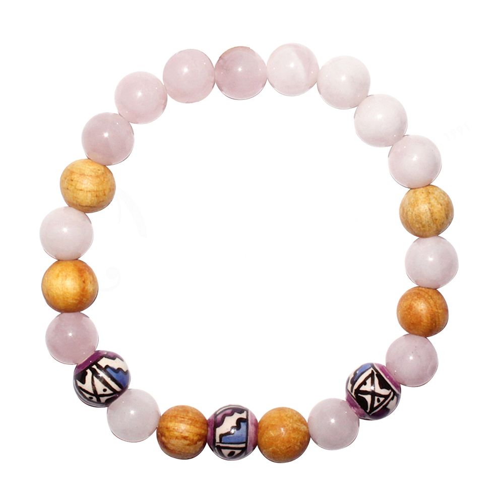Palo Santo Rose Quartz Bracelet - Northern Magick Supplies