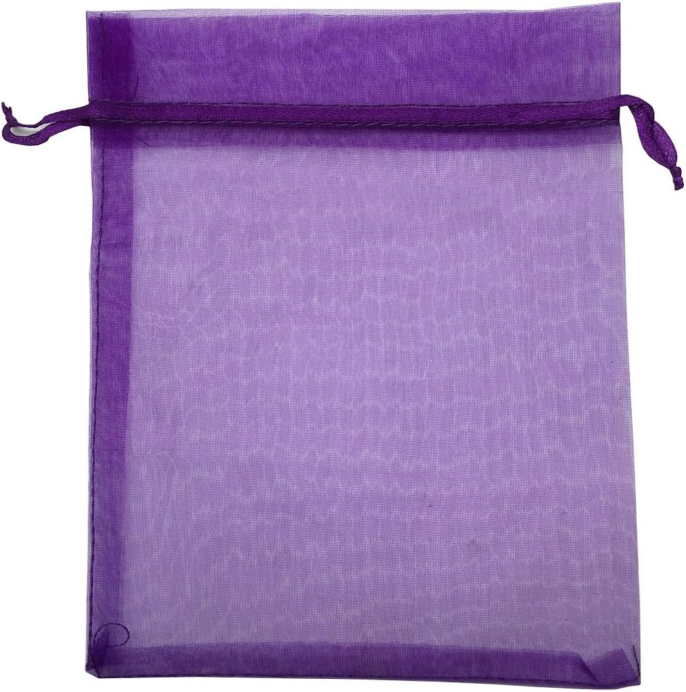 Purple - Organza Drawstring Bag (4x6")