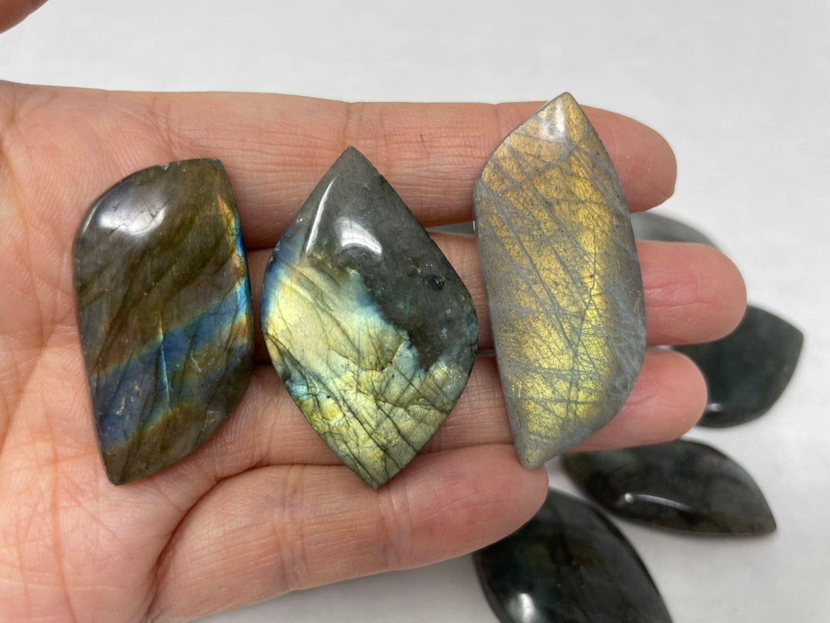 Labradorite Cabochon Blue/Yellow/Green - lot of 10