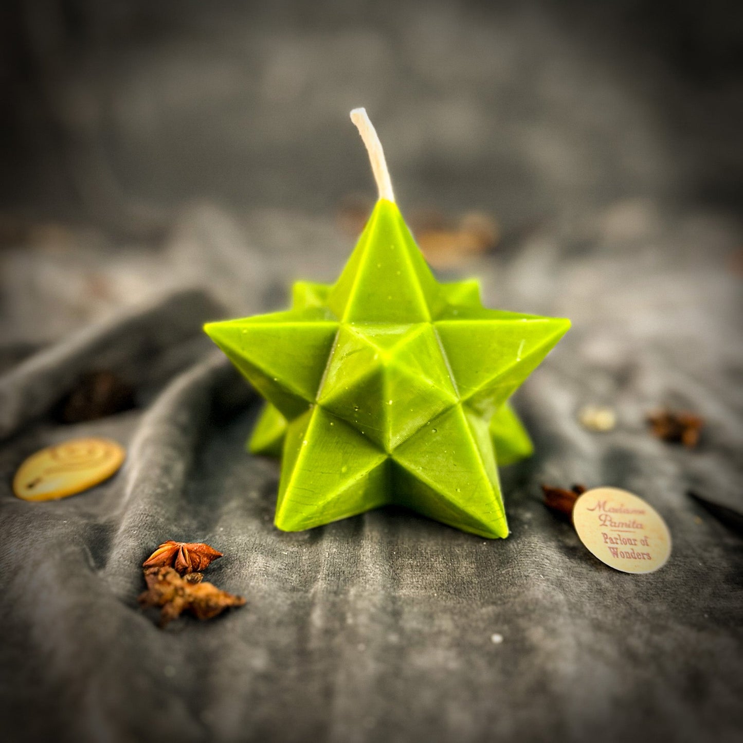 Beeswax Pentagram Merkaba Protection Spell Candle - Northern Magick Supplies