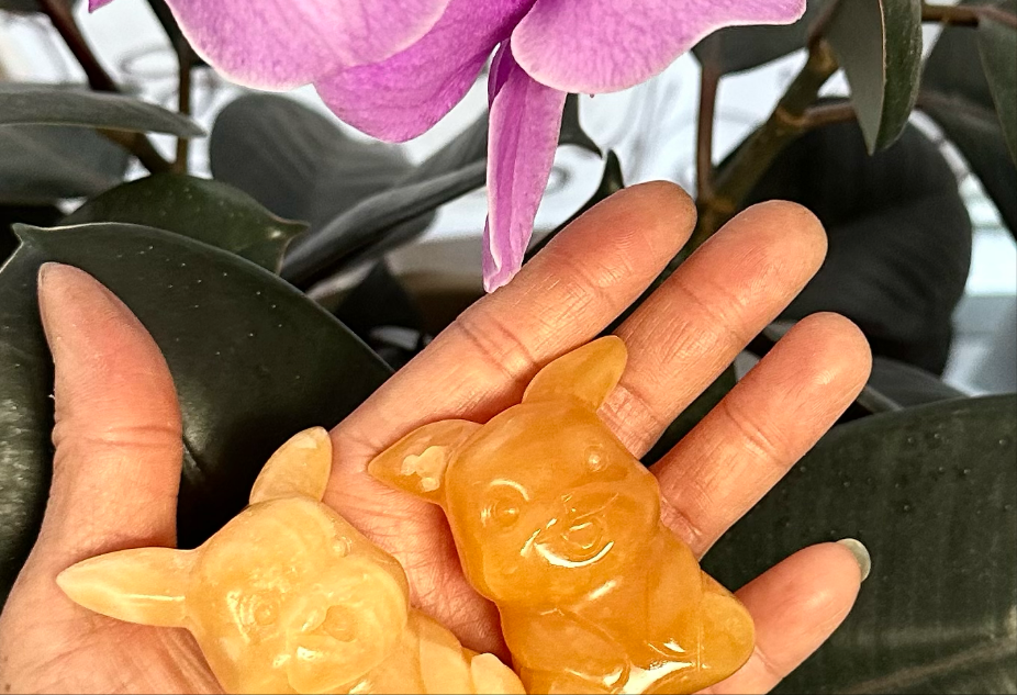 Natural Orange Calcite Pikachu Crystal - Northern Magick Supplies
