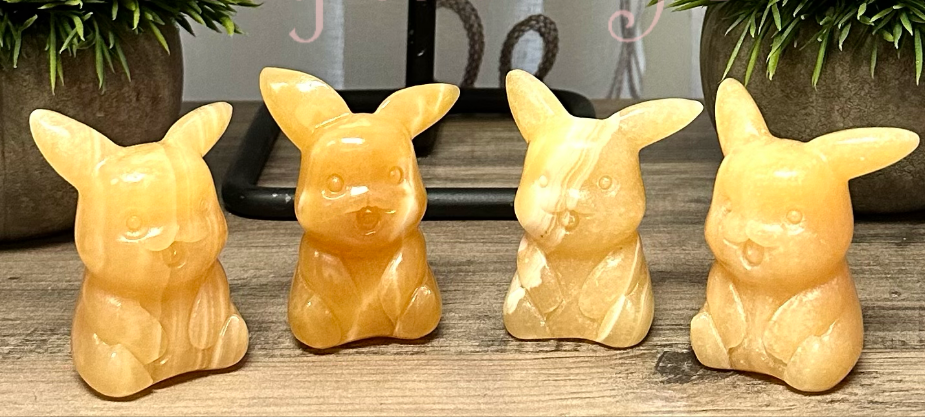 Natural Orange Calcite Pikachu Crystal - Northern Magick Supplies