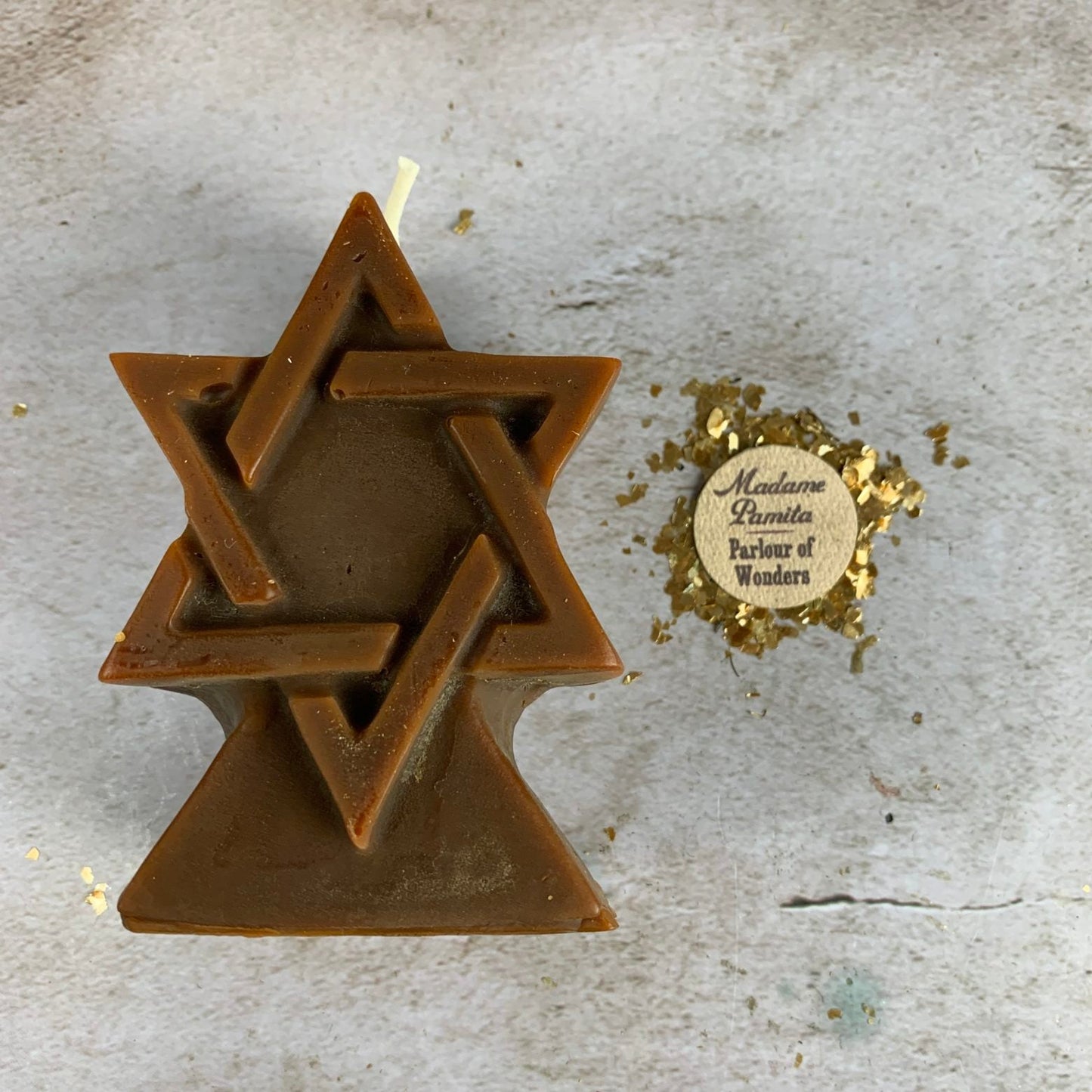 Beeswax Seal of Solomon Spell Candle - Protection & Divine Power - Northern Magick Supplies