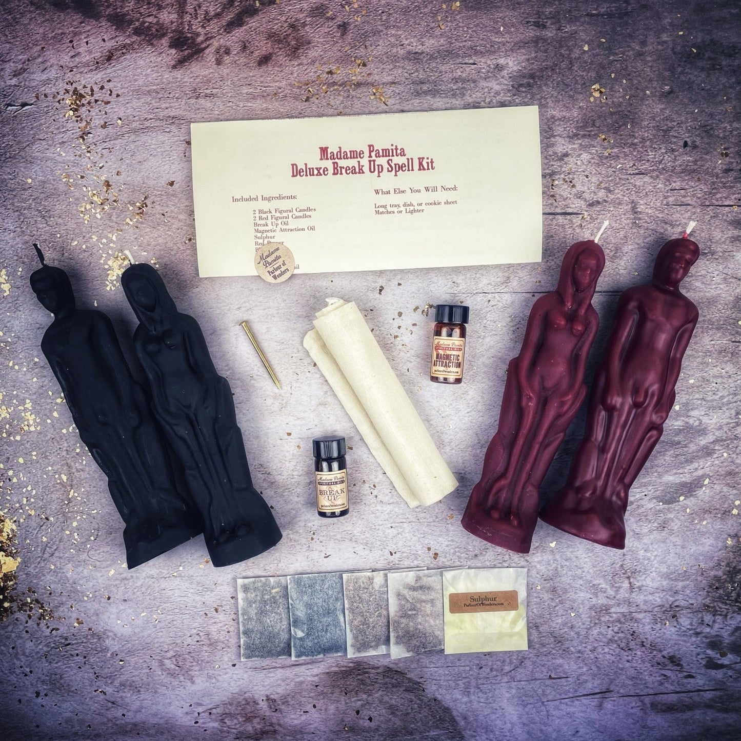 Deluxe Break Up Candle Spell Kit - Female/Male - Northern Magick Supplies