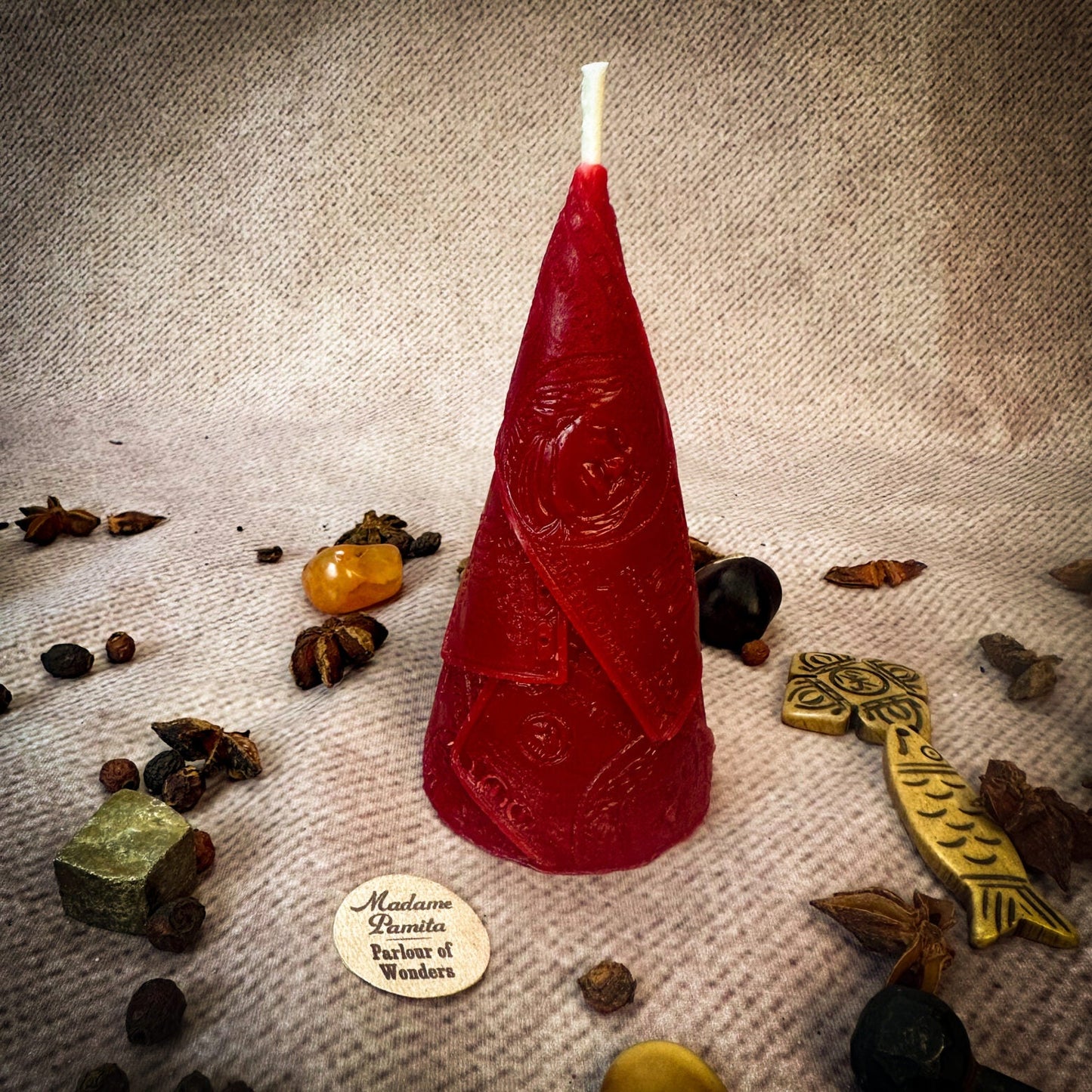 Beeswax Money Maker Spell Candle - Prosperity & Abundance Magic - Northern Magick Supplies