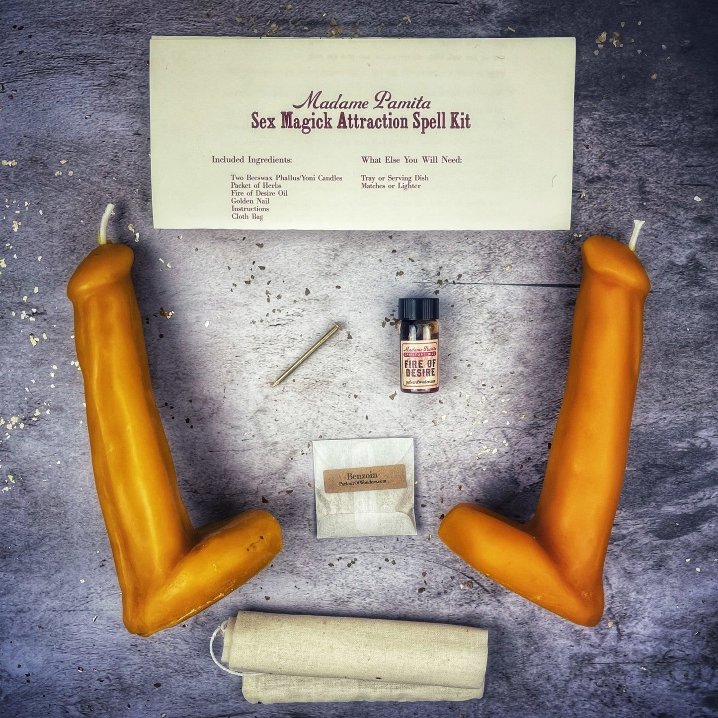 Sex Magick Candle Spell Kit - Phallus/Phallus - Northern Magick Supplies