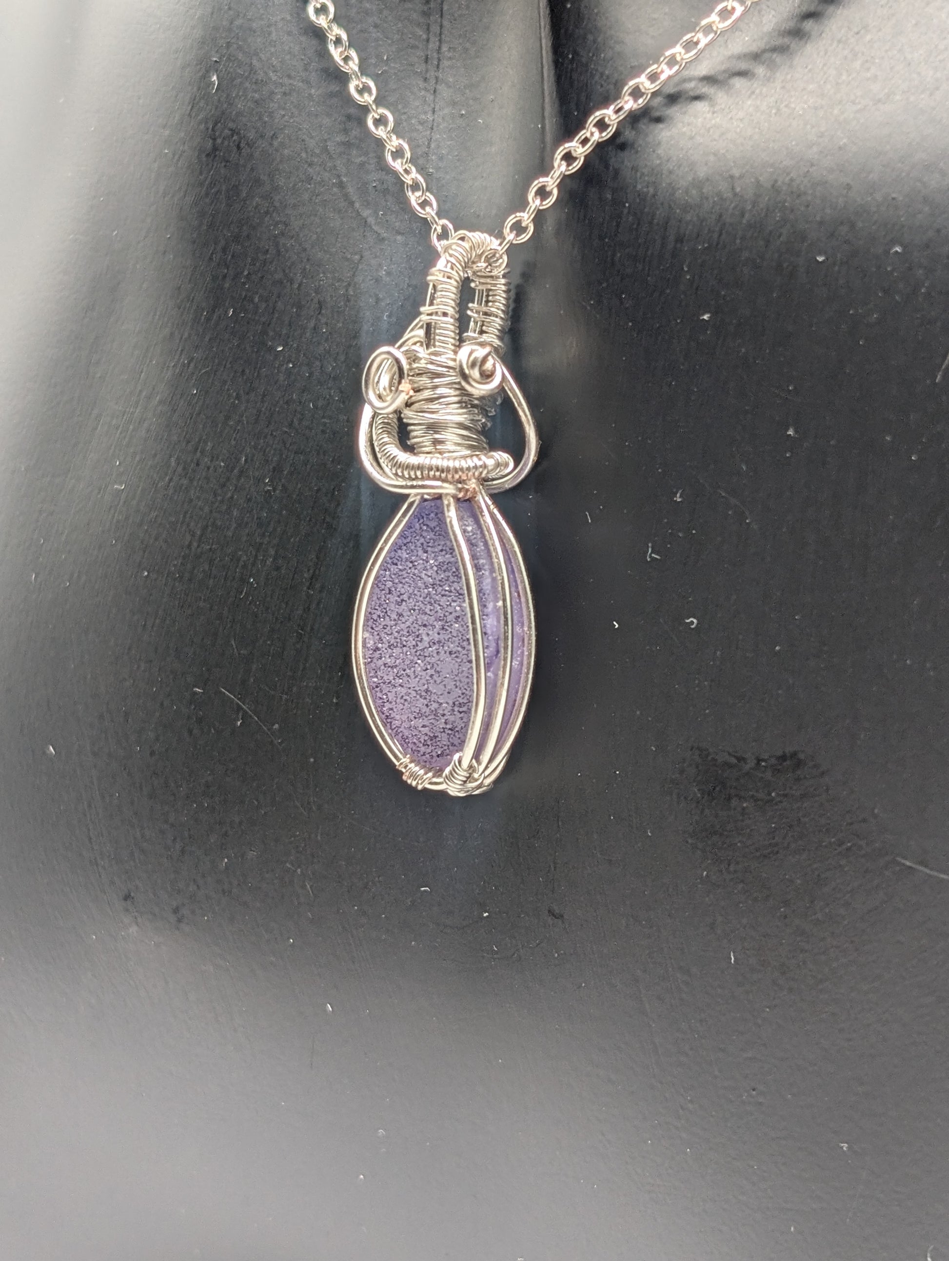 Elevate Your Style with Our One-of-a-Kind Lavender Druzy Agate Pendant! - Northern Magick Supplies