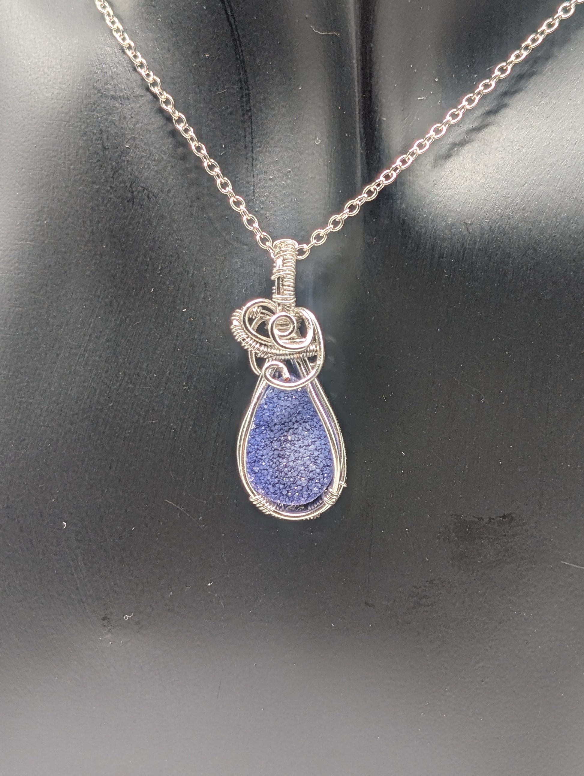 Stunning Deep Purple Druzy Agate Necklace - Northern Magick Supplies