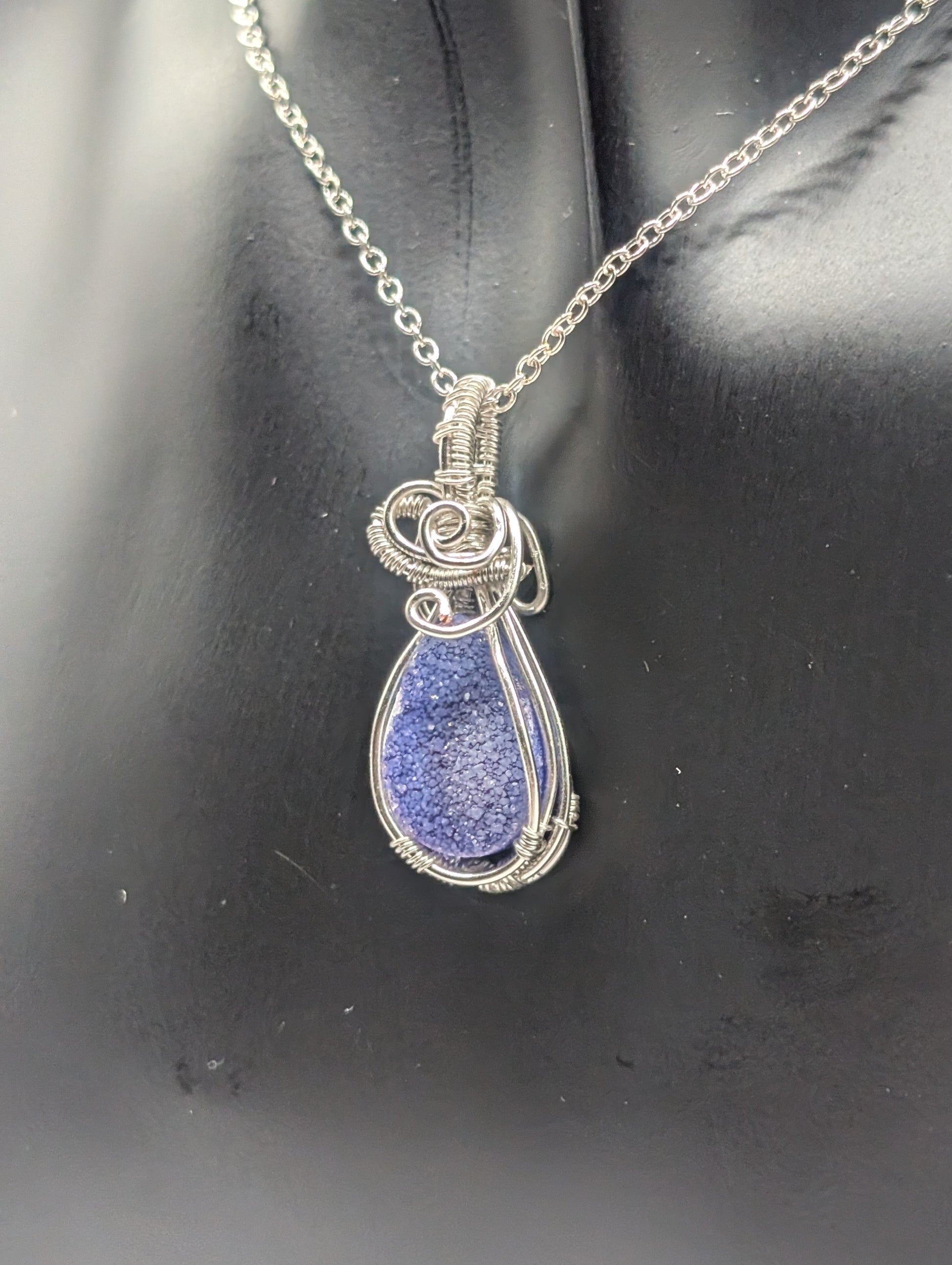 Stunning Deep Purple Druzy Agate Necklace - Northern Magick Supplies