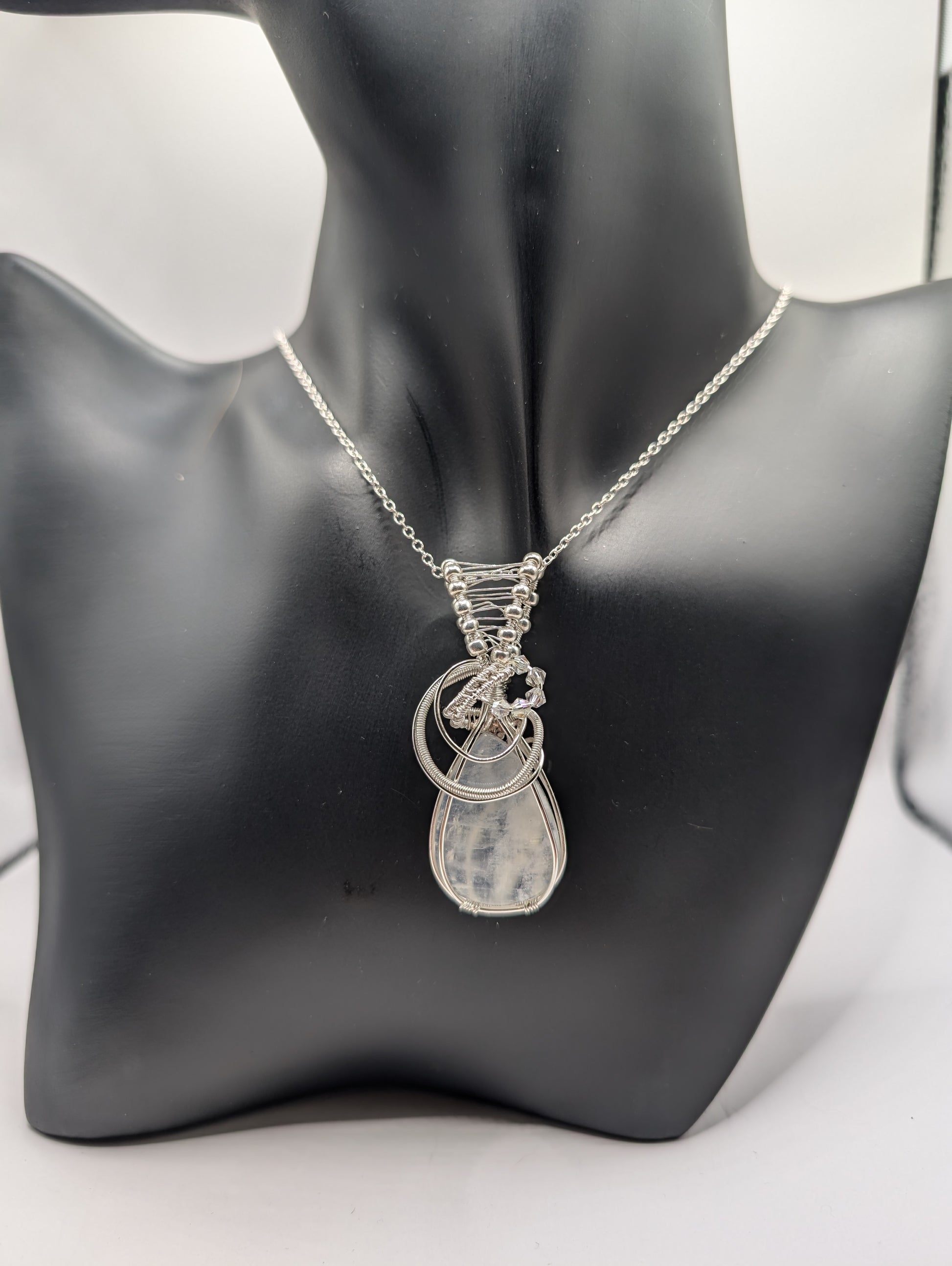 Unlock the Magic of the Moon with Our Exclusive Moonstone Wire Wrapped Pendant - Northern Magick Supplies