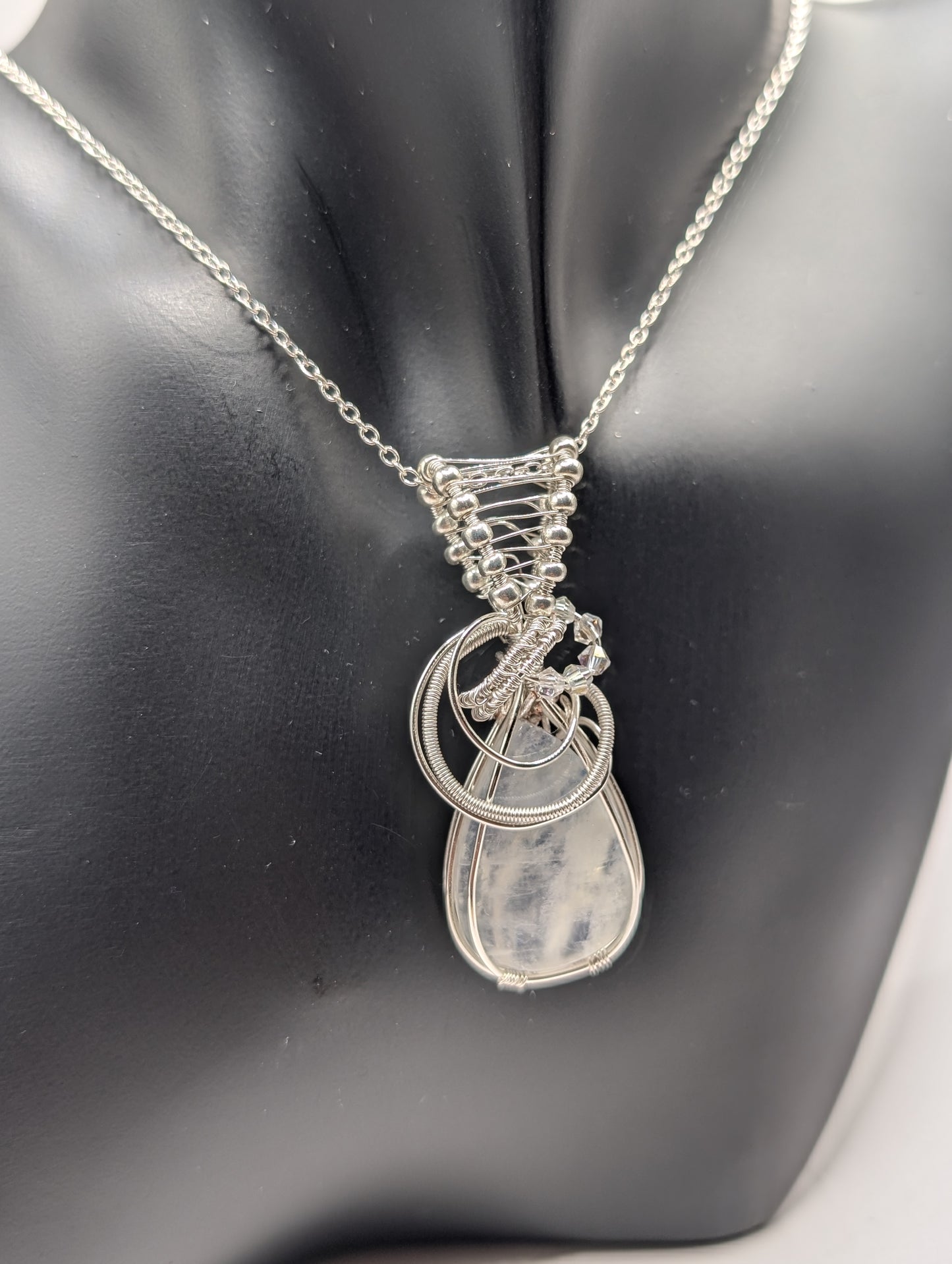 Unlock the Magic of the Moon with Our Exclusive Moonstone Wire Wrapped Pendant - Northern Magick Supplies