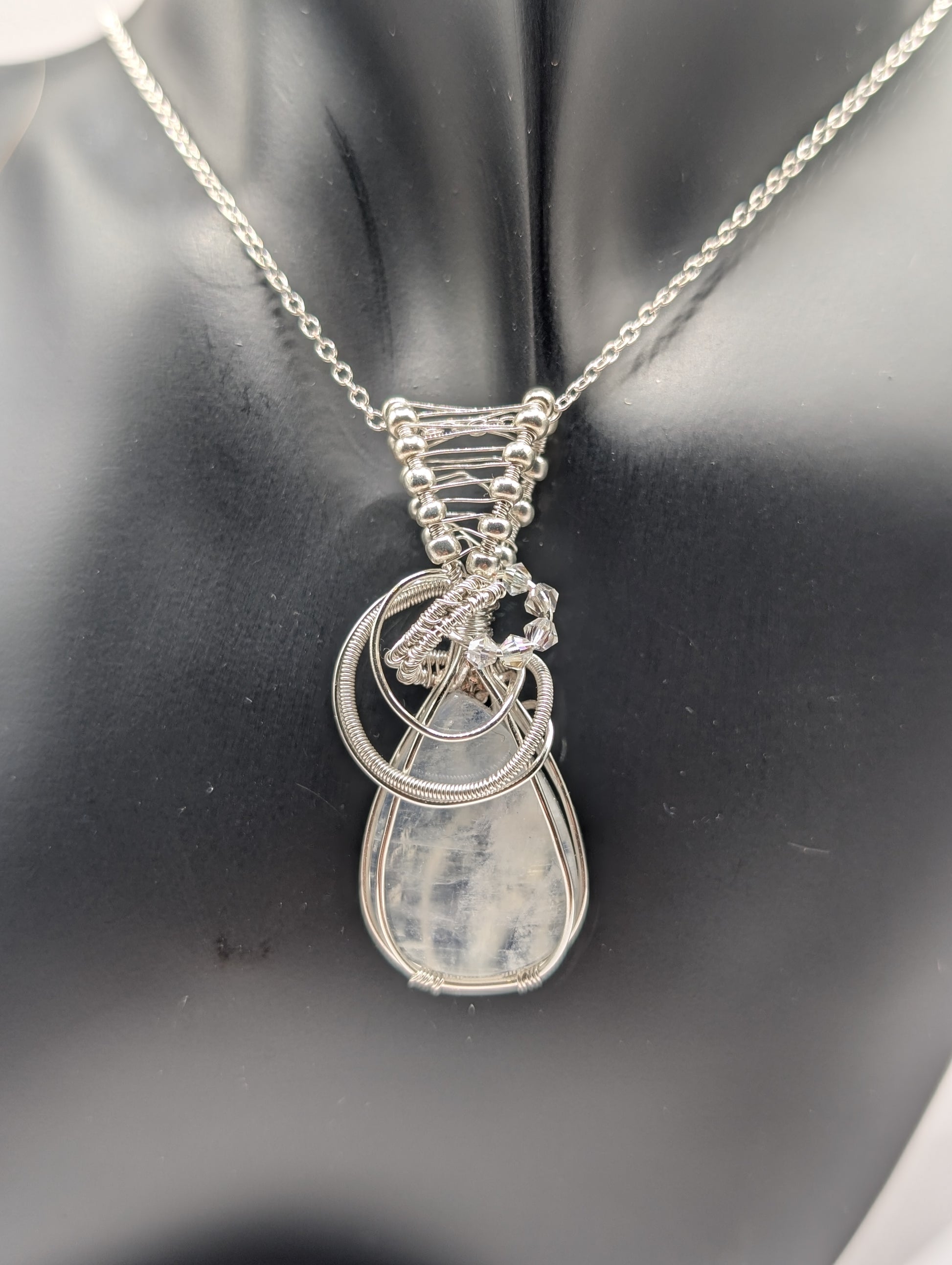 Unlock the Magic of the Moon with Our Exclusive Moonstone Wire Wrapped Pendant - Northern Magick Supplies