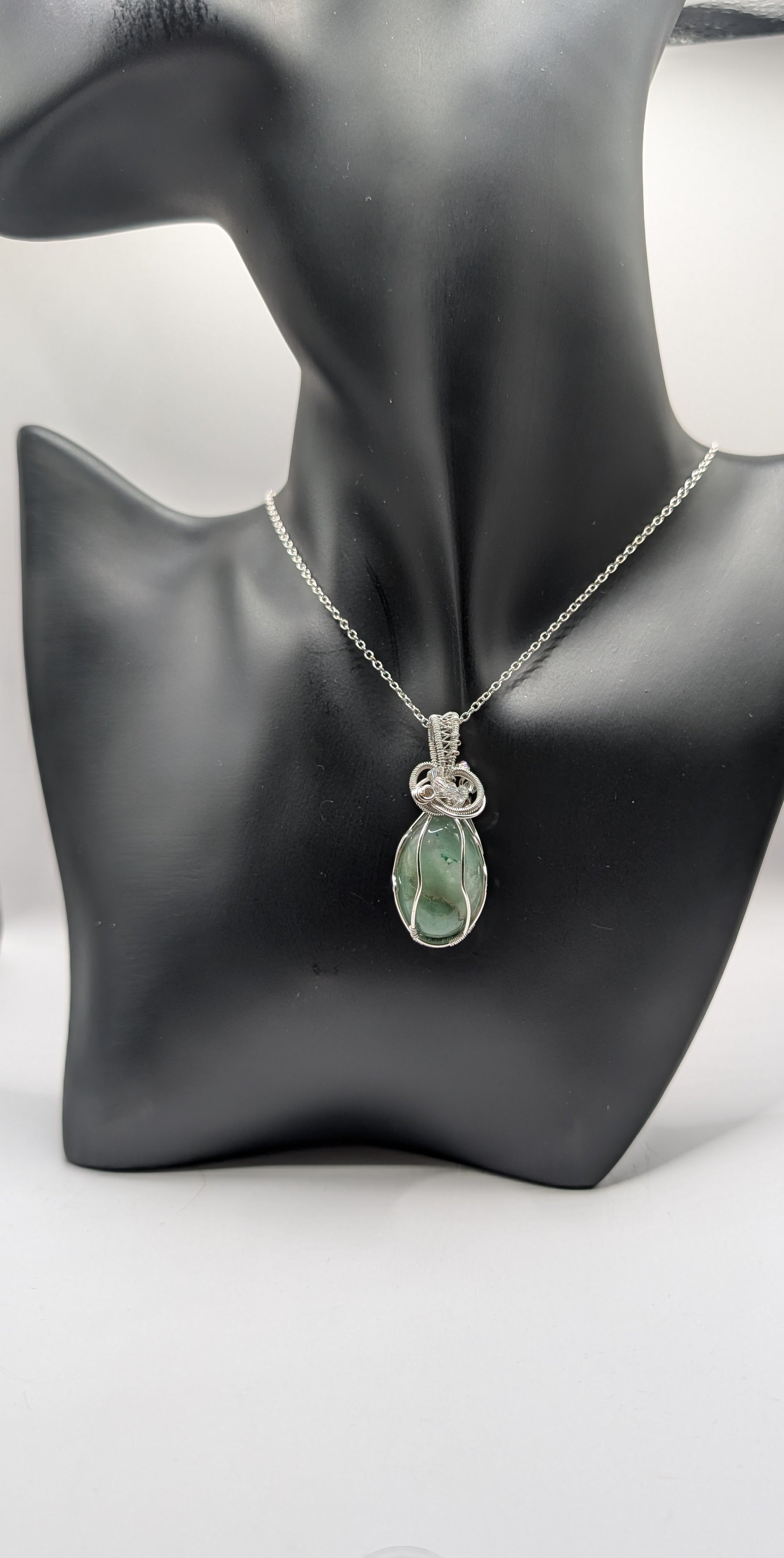 Unveil the Beauty of Our Wire Wrapped Green Aventurine Pendant - Northern Magick Supplies