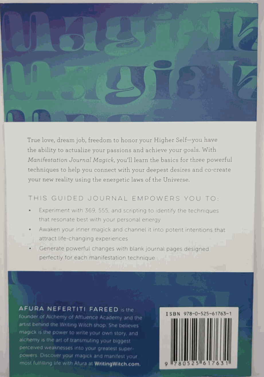 Manifestation Potential with Afura Nefertiti Fareed's 'Manifestation Journal'! - Northern Magick Supplies