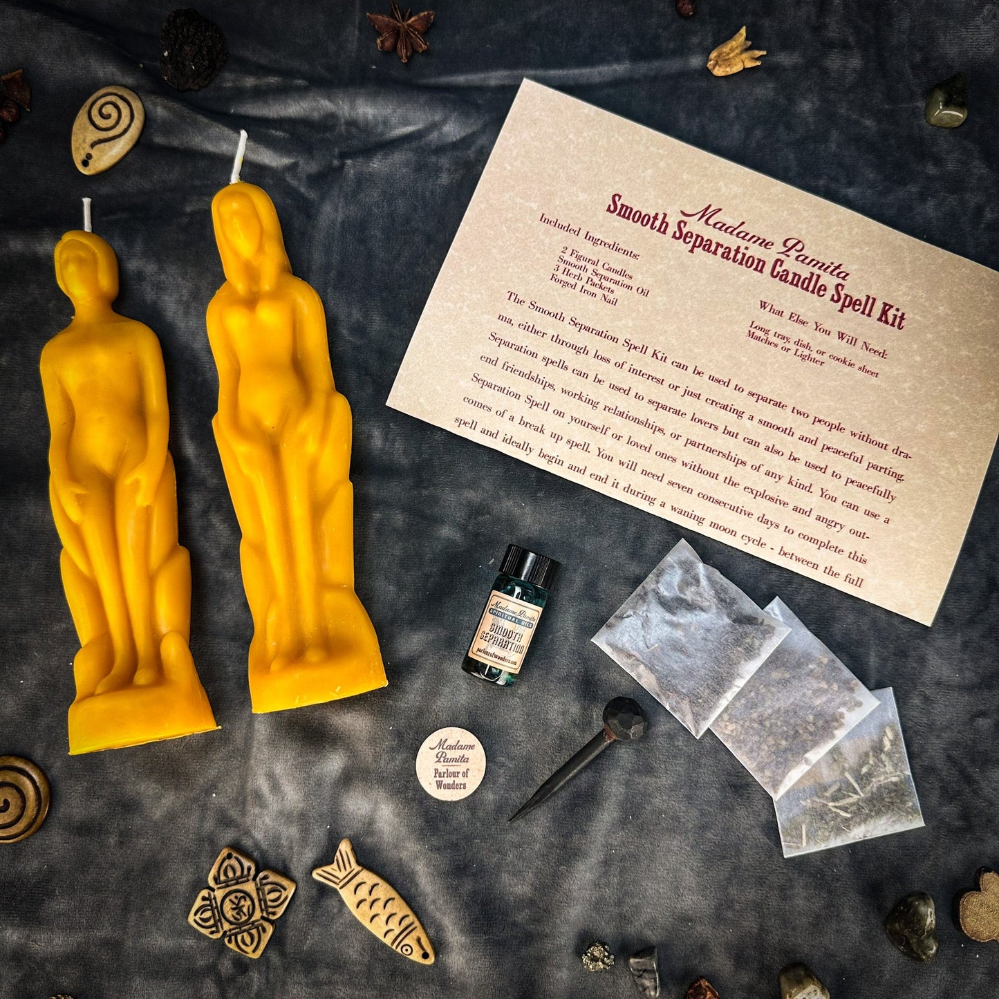 Smooth Separation Candle Spell Kit - Human/Female - Northern Magick Supplies