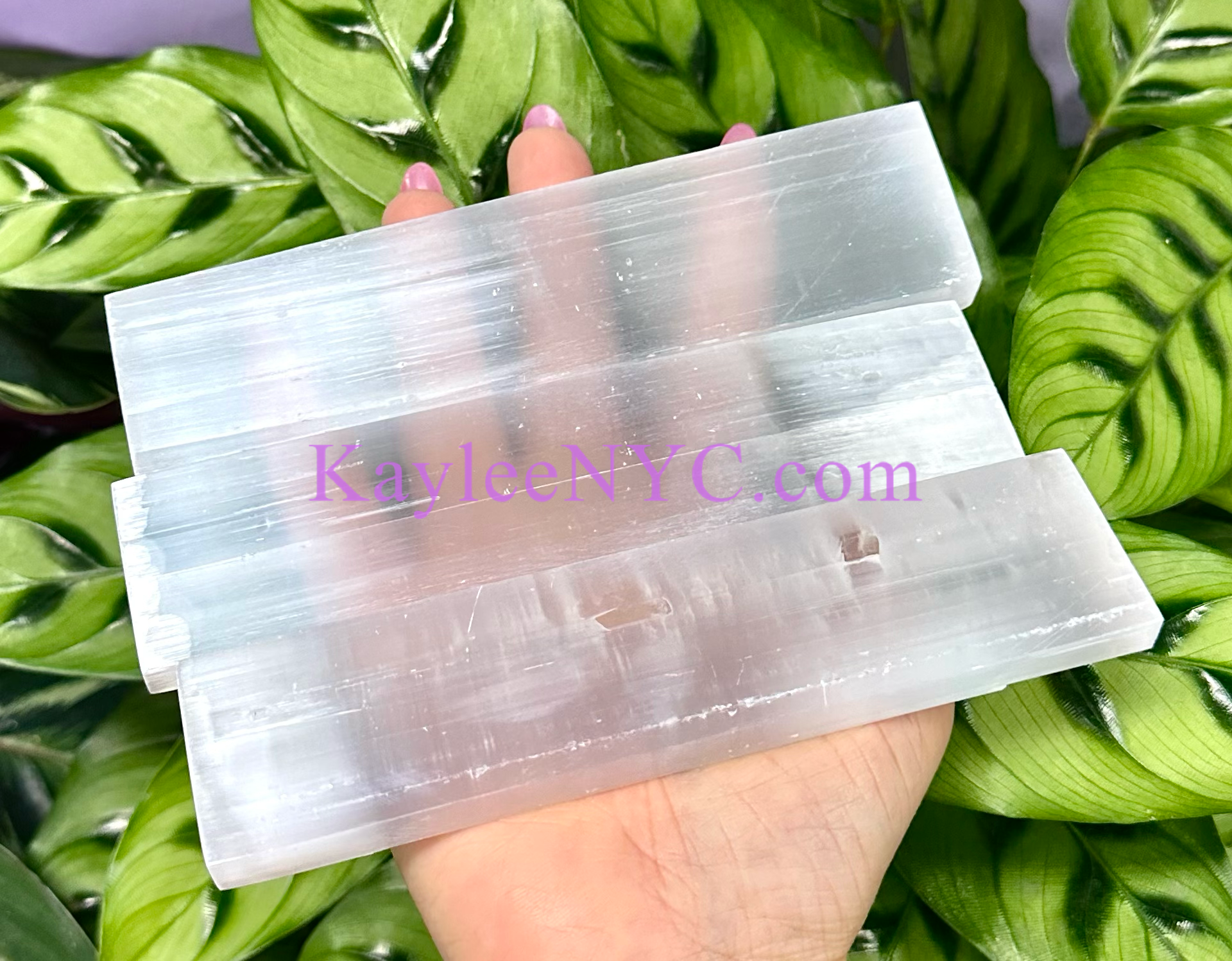 Natural Selenite aka Satin Spar Charging Plate ~15cm - Northern Magick Supplies