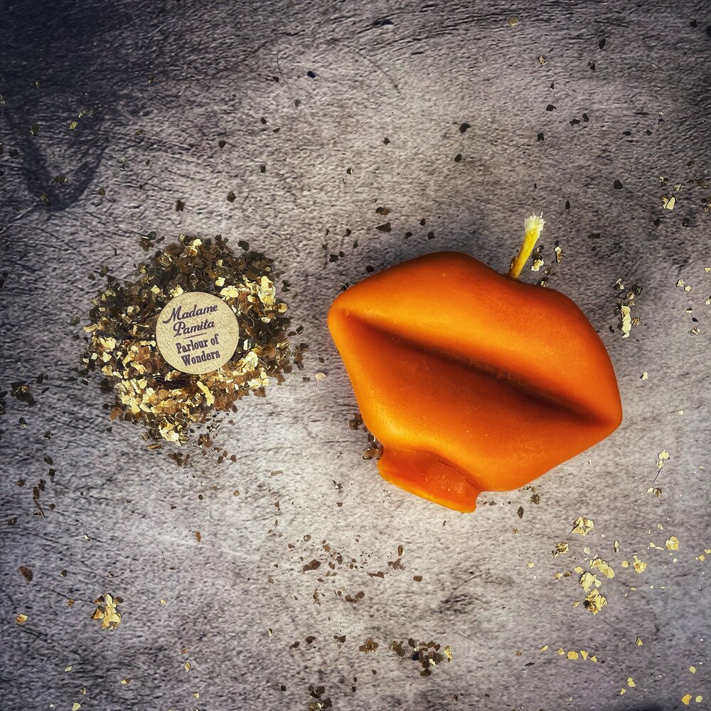 Beeswax Talk to Me Lips Spell Candle - Northern Magick Supplies