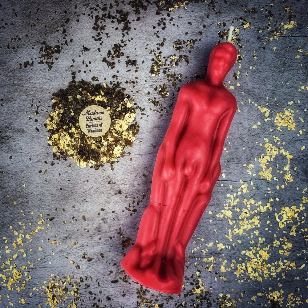 Beeswax Male Figural Spell Candle - Northern Magick Supplies