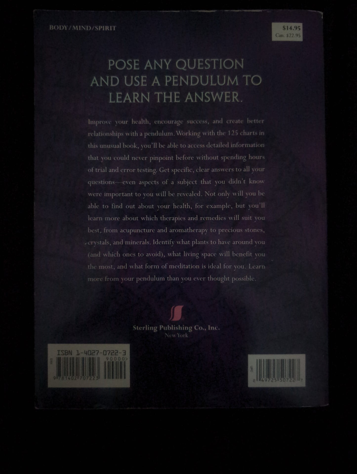 The Great Pendulum Book - paperback Sonnenberg, Petra USED!! CONDITION GOOD