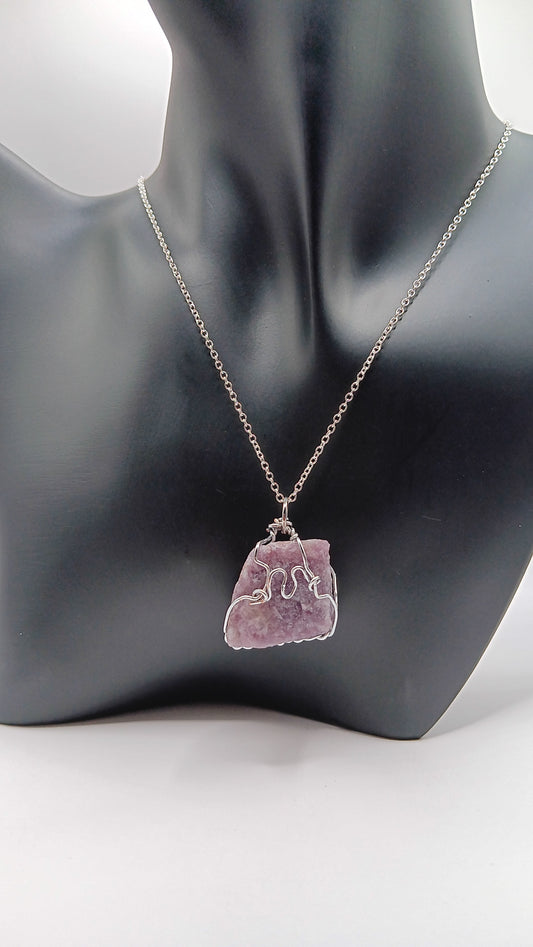 Stunning Lepidolite Necklace pendant! - Northern Magick Supplies