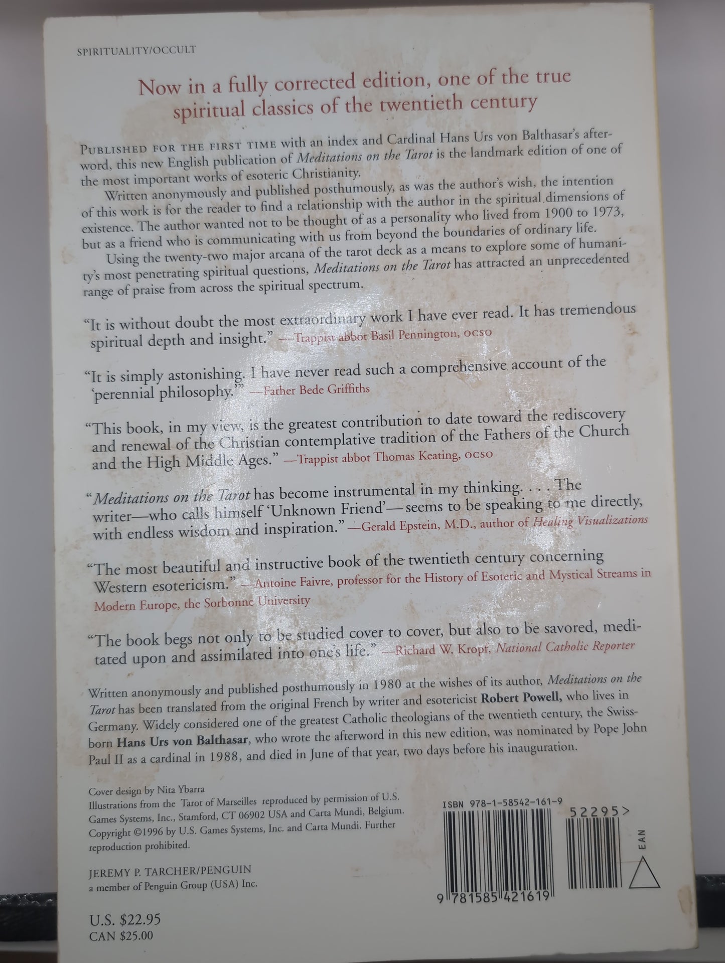 Meditations on the Tarot: A Journey into Christian Hermeticism (Pre-Loved)
