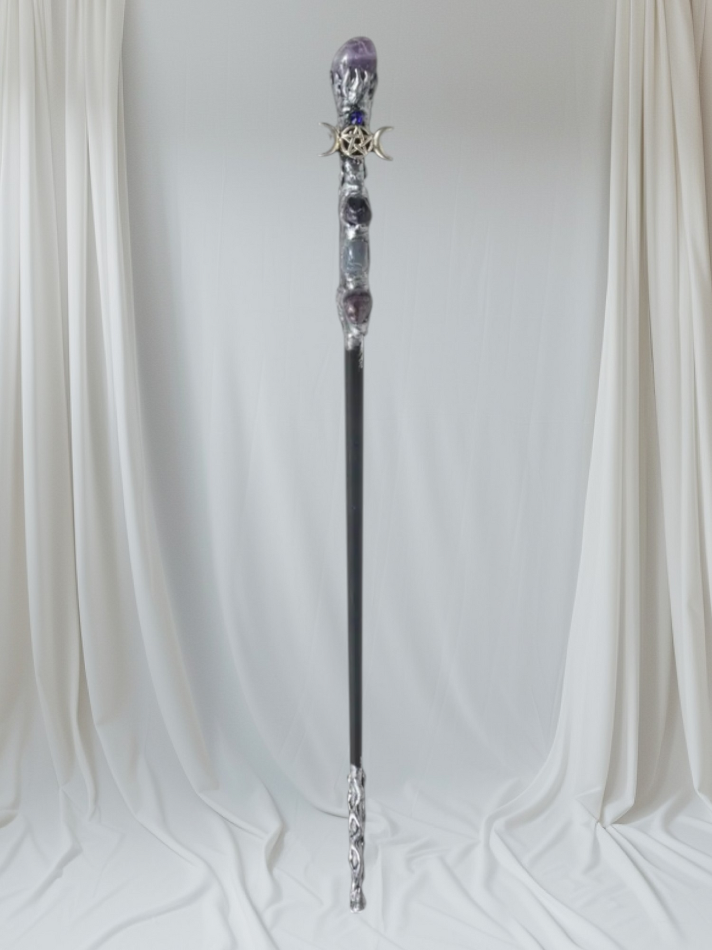 Magick wand silver triple moon - Northern Magick Supplies
