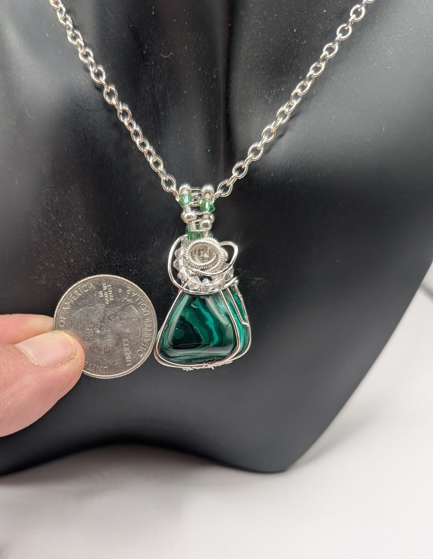 🌟 Discover the Magic of Our Handcrafted Malachite Pendant! 🌟