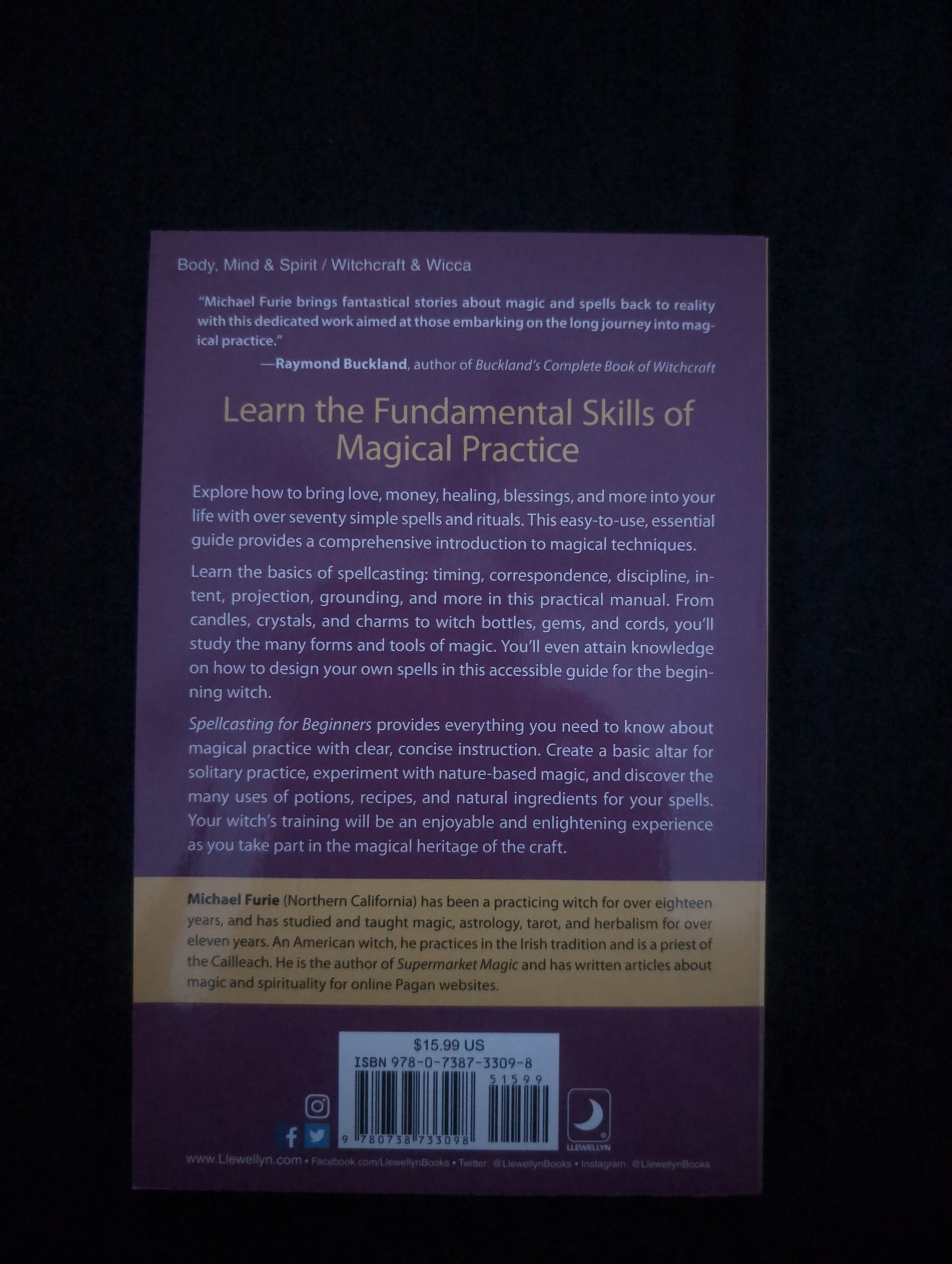 Spellcasting for beginners By Michael Furie Used!!  CONDITION VERY GOOD