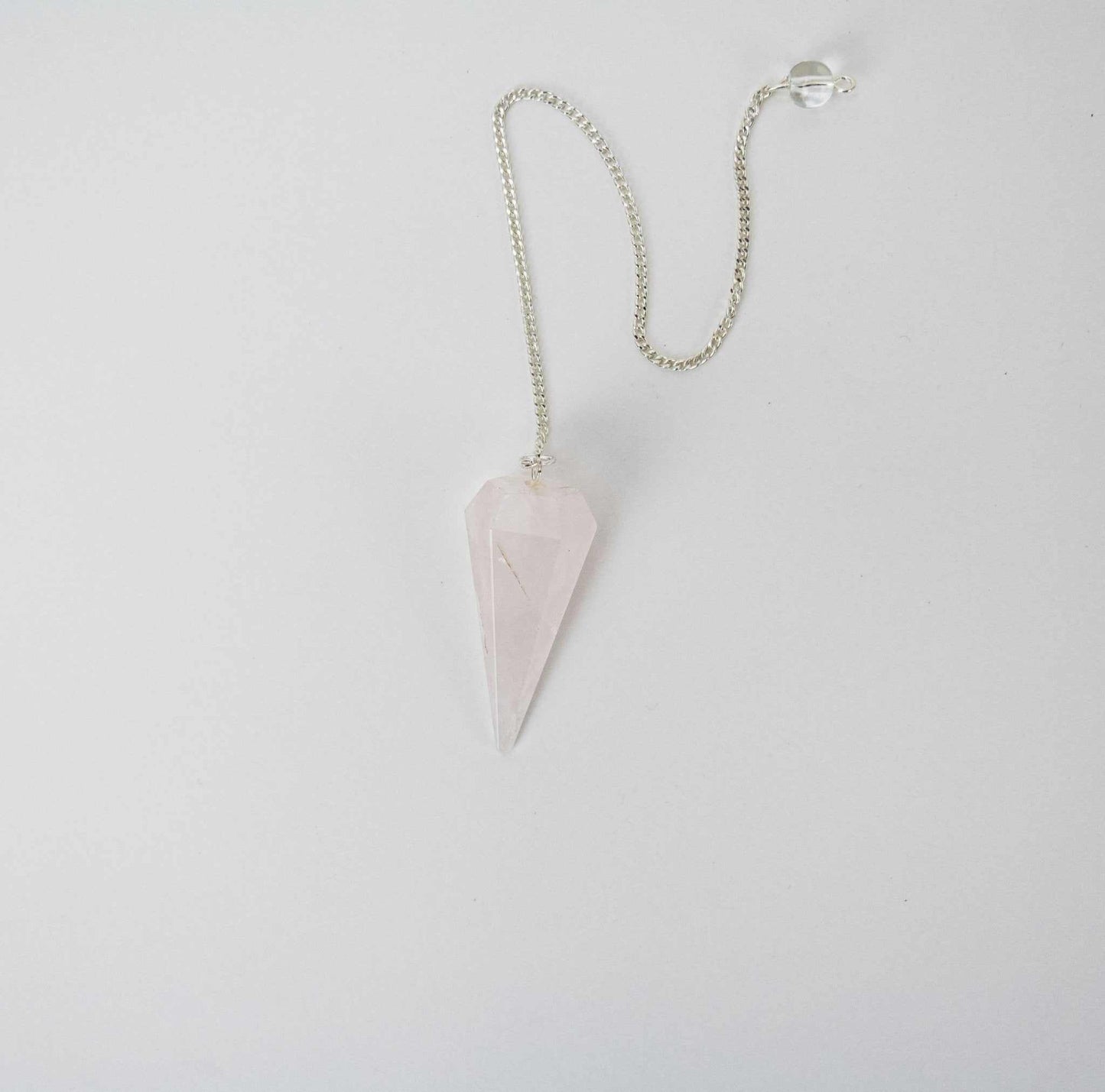 Rose Quartz Pendulum 6 sided point 1.5" - Northern Magick Supplies