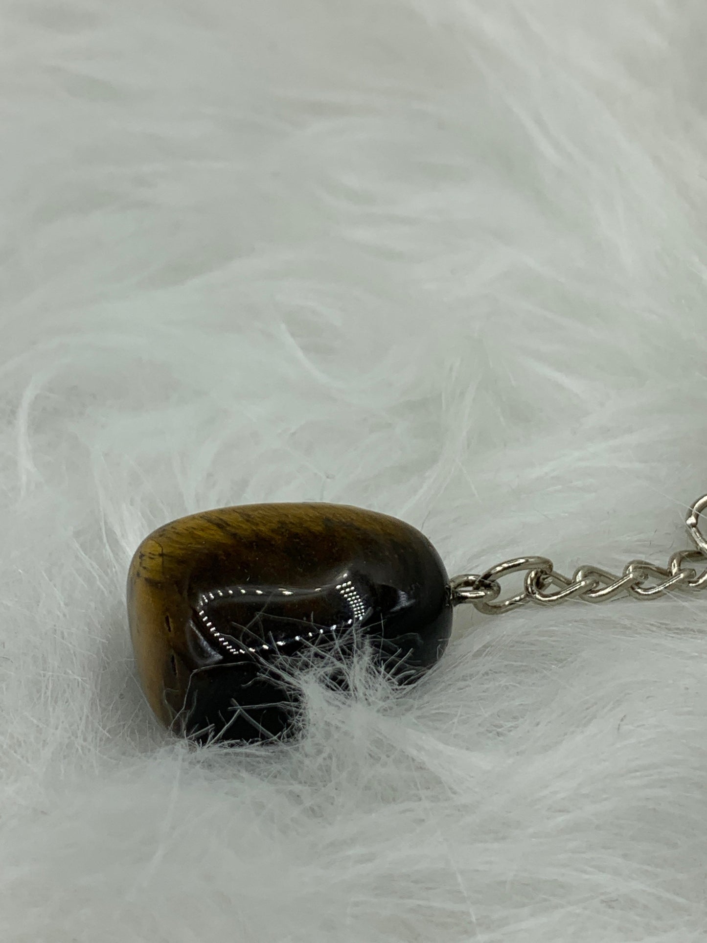 Tiger Eye Tumbled Keychain - Northern Magick Supplies