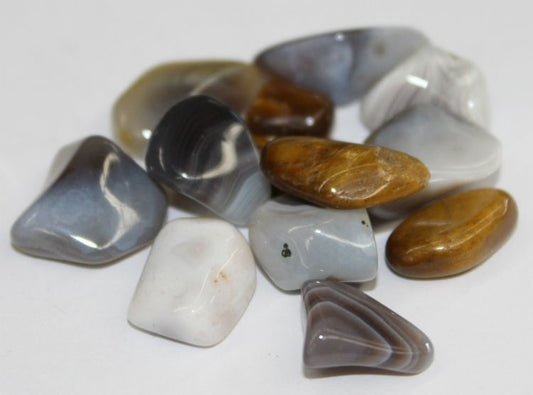 Agate Botswana Grey - Tumbled