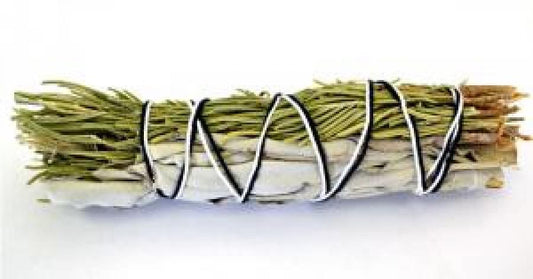 White Sage & Rosemary Smudge 8"