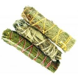 Cedar, White & Blue Sage Pack (3-4") - Northern Magick Supplies