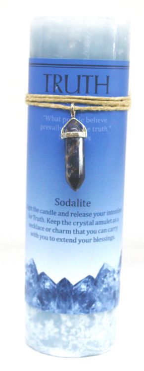 Truth Pillar Candle w/Sodalite