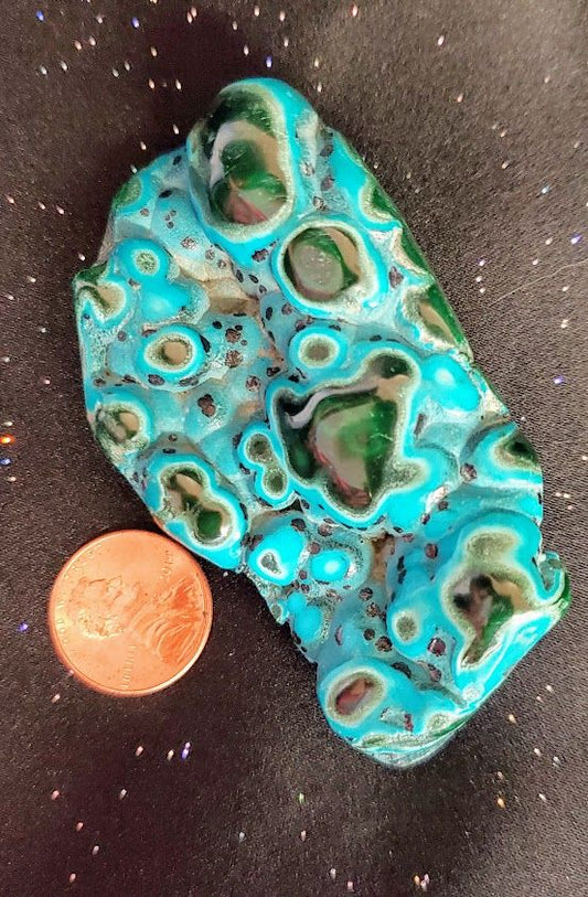 Azurite & Malachite Polished Flat