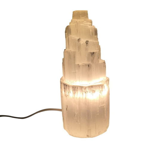 Selenite Lamp - Skyscraper (Medium) - Northern Magick Supplies