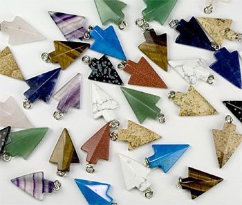 Assorted Gemstone Arrowhead Necklace - Northern Magick Supplies