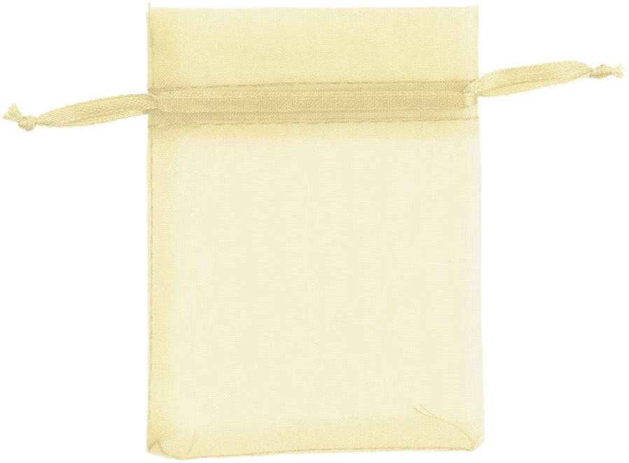 Yellow - Organza Drawstring Bag (4x6") - Northern Magick Supplies
