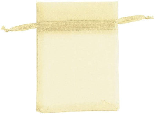 Yellow - Organza Drawstring Bag (4x6") - Northern Magick Supplies