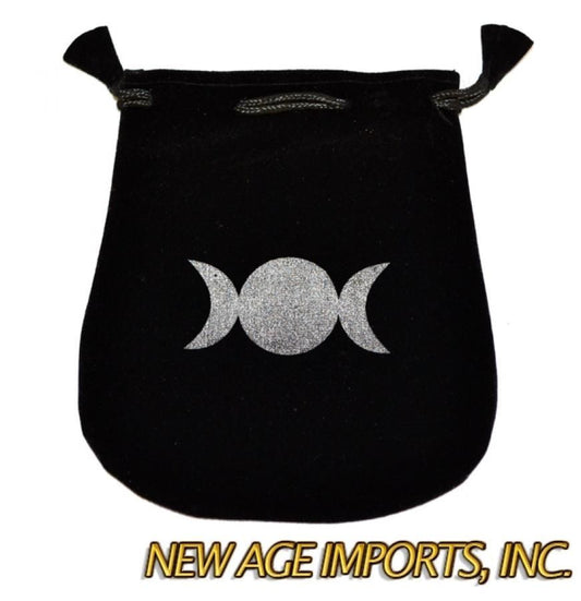 Triple Moon Velvet Bag - Northern Magick Supplies
