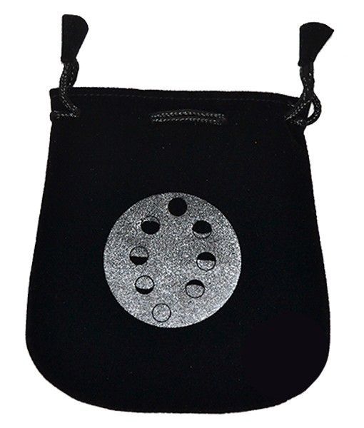 Moon Phases Velvet Bag - Northern Magick Supplies