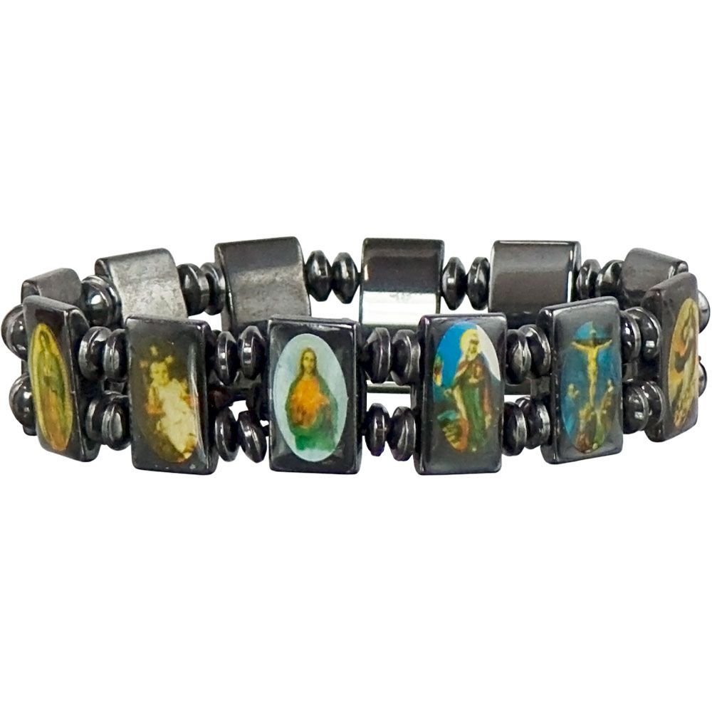 Patron Saints Hematite Bracelet - Northern Magick Supplies