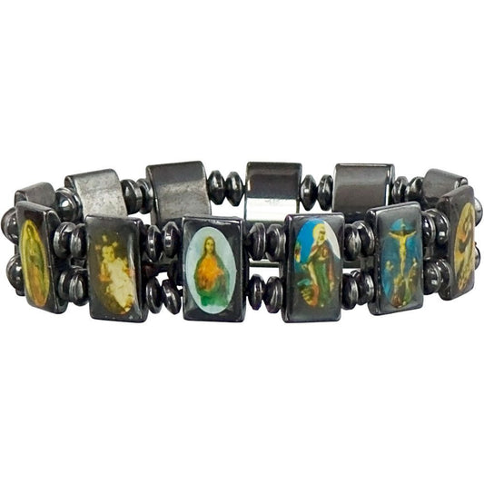 Patron Saints Hematite Bracelet - Northern Magick Supplies