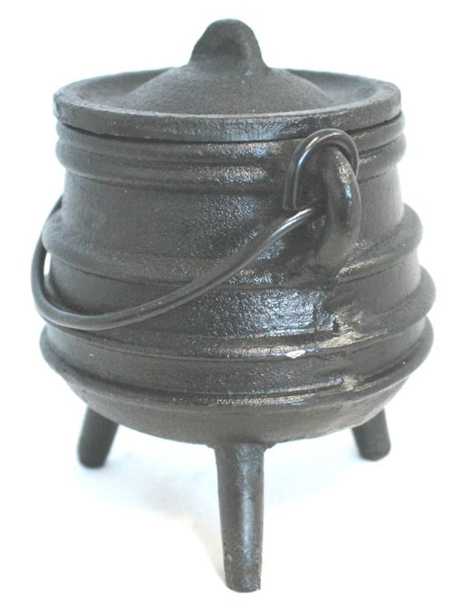 Ribbed Cast Iron Cauldron