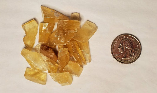 Honey Calcite Natural Chips - 2oz - Northern Magick Supplies