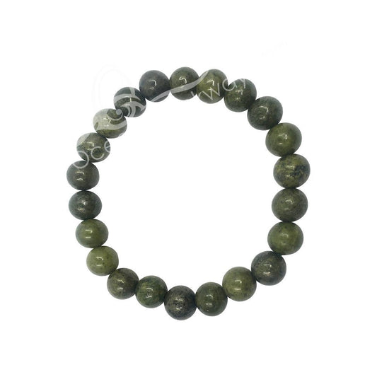 Epidote with Pyrite Bracelet - Northern Magick Supplies