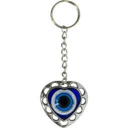 Heart Evil Eye Keychain - Northern Magick Supplies